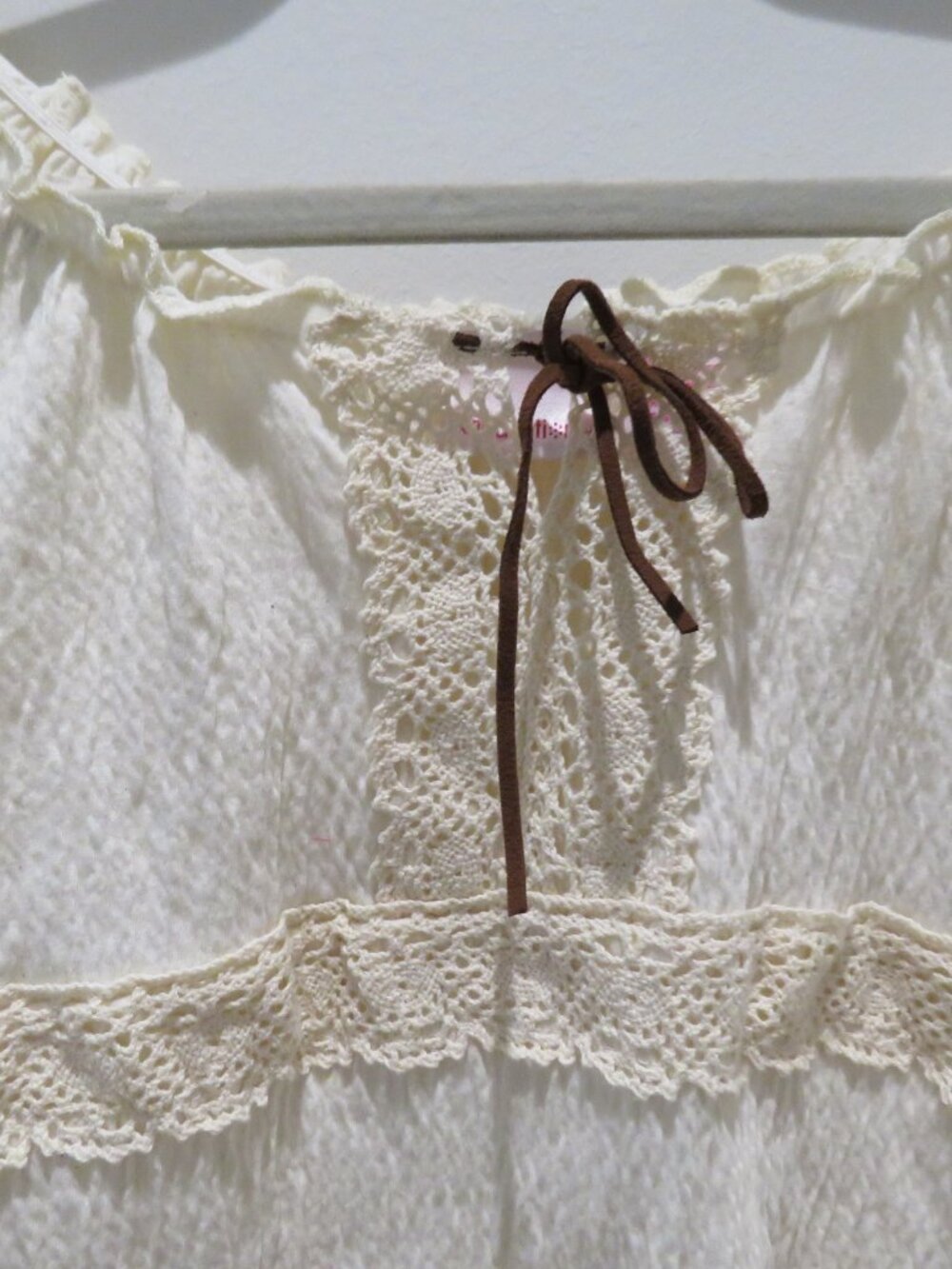 VINTAGE XHILIRATION Milkmaid Cottagecore Top Cream XL Coquette Boho Renaissance - Picture 4 of 11